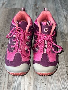 Merrell Chameleon 7 Access Mid Hiking Boots Toddler Girls Size 13 Purple Pink